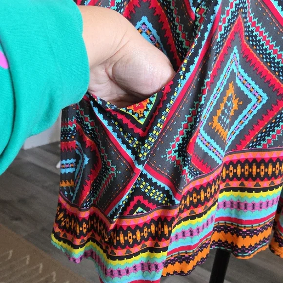 APRICOT Multicolor Geometric Mini Dress | Boho Tribal Print Sleeveless NWT - Picture 5 of 7